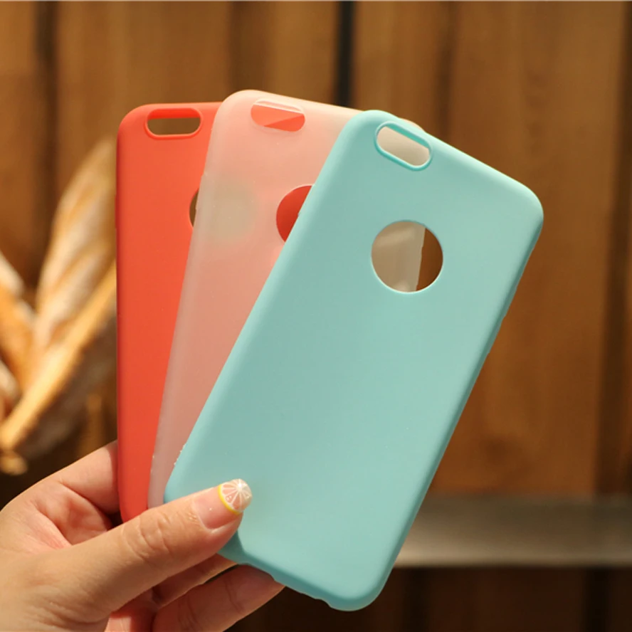 6 6S Candy TPU Matte Case for Apple iphone 6 6S Cases Silicone Gel Soft Elegant Back Cover Anti-fingerprint for iPhone 6S