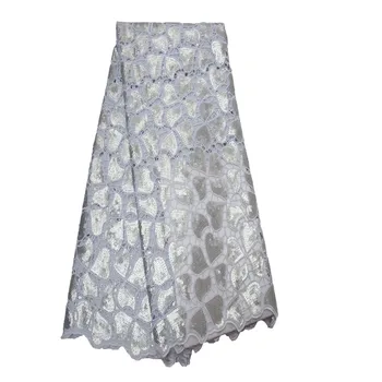 

2018 High Quality African Tulle Lace Fabric Nigerian Lace Fabric With Sequin French Net Lace For Women Dress H817-1
