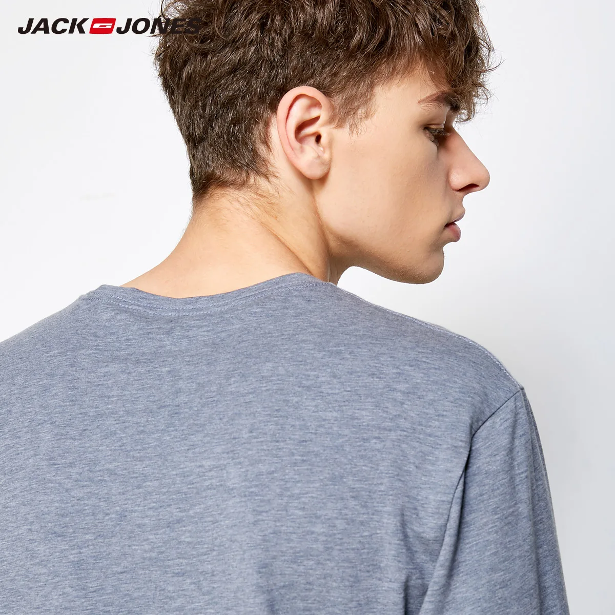 JackJones весна осень мужские топы с круглым воротником и длинными рукавами домашняя