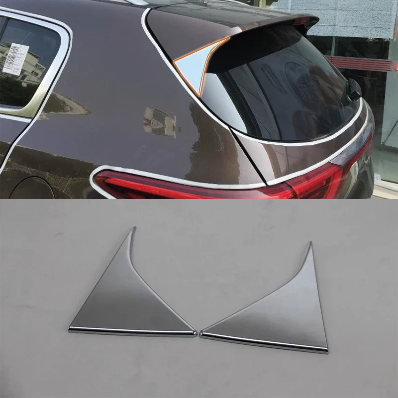 

Car Accessories Exterior ABS Chrome Rear Window Side Triangle Corner Cover Decoration Trim 2pcs For Kia KX5/Sportage 2016