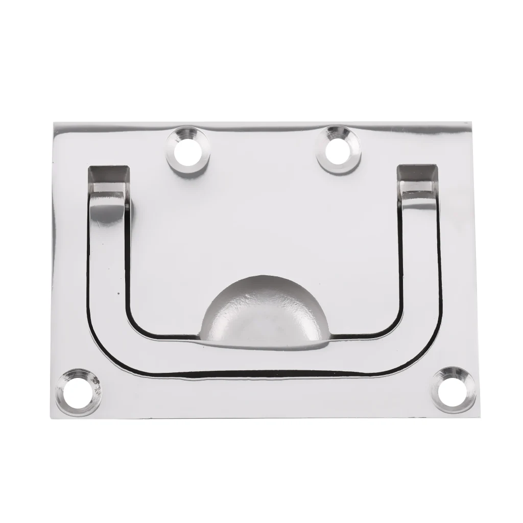 2 Pcs/Lot 316 Stainless Steel Flush Hatch Lift Ring Hatch Pull Handle Locker Cabinet Boat Marine Hardware 2.95 x 2.17 Inch