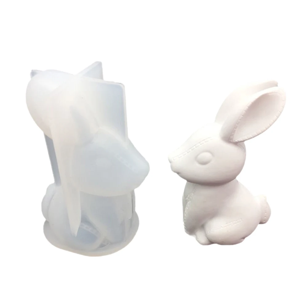 Пасхальный кролик эпоксидная DIY 3D Кролик силиконовая форма для выпечки формы торта пластырь мультфильм стол зеркало украшение инструмент
