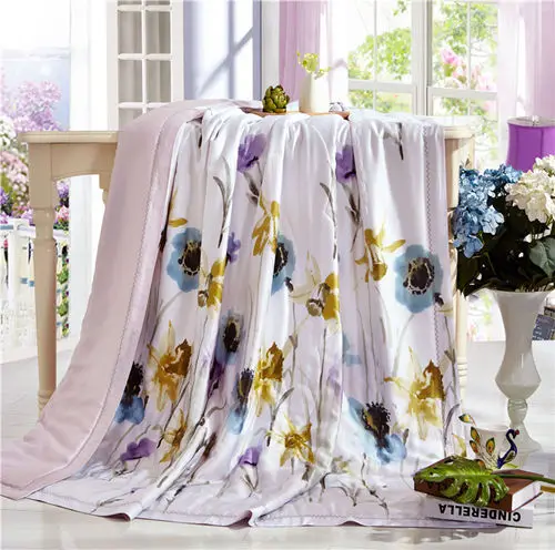 IvaRose Лето Тенсел диван пледы одеяло для детей/взрослых птицы кровать одеяло покрывало королева король покрывало кровать - Цвет: 8