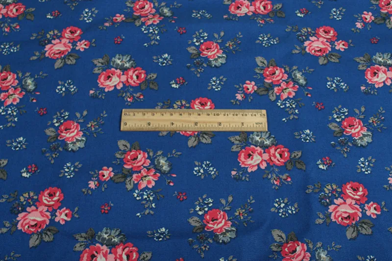 1 метр садовый спрей Роза цветочный принт хлопок Ткань грубая ткань для диванная подушка сумка CR-A41