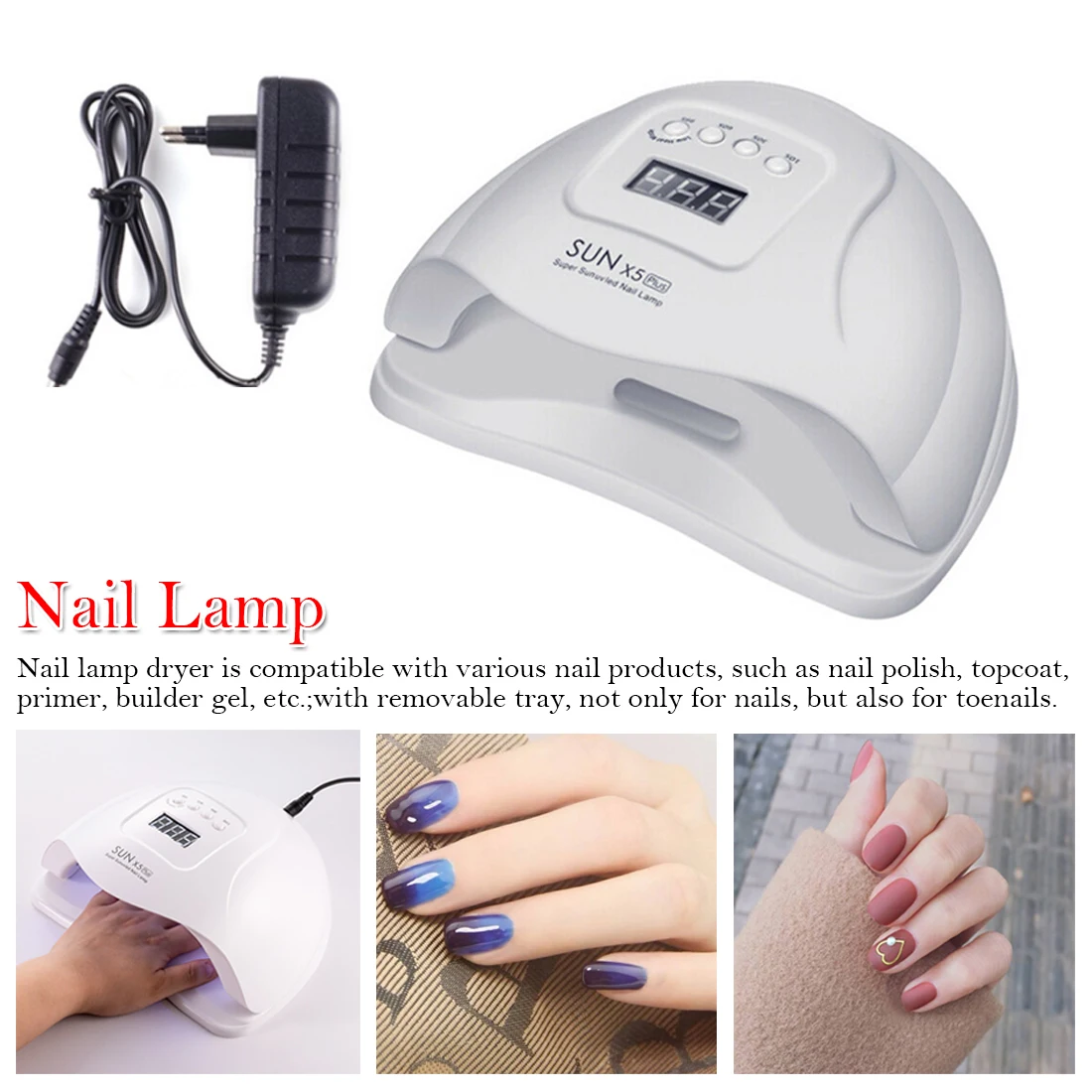 

Brand New 80W UV Led Lamp Nail Dryer For All Types Gel 36 Leds UV Lamp for Nail Machine Cur Tool
