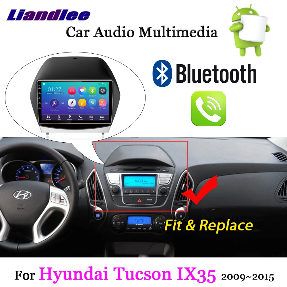 Clearance Liandlee For Hyundai Tucson IX35 2009~2015 Android 7.1 System Radio Carplay BT Camera Wifi TV GPS Map Navi Navigation Multimedia 9