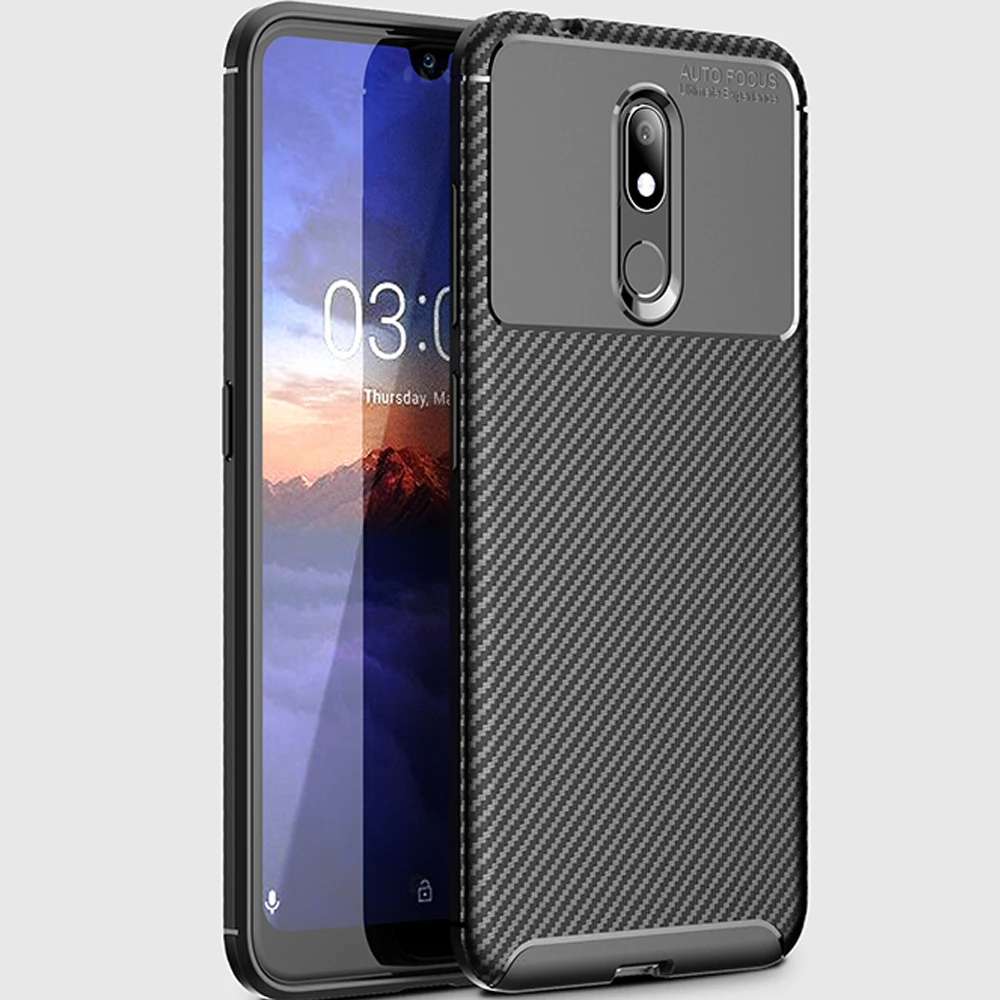 Чехол для телефона nokia 3 2 чехол из углеродного волокна противоударный мягкий