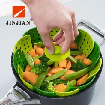 

JINJIAN Multi-functional Flower Shaped Plastic Pot Strainer Vegetable Tools Cleaning Colanders Strainers Kitchen Accessories