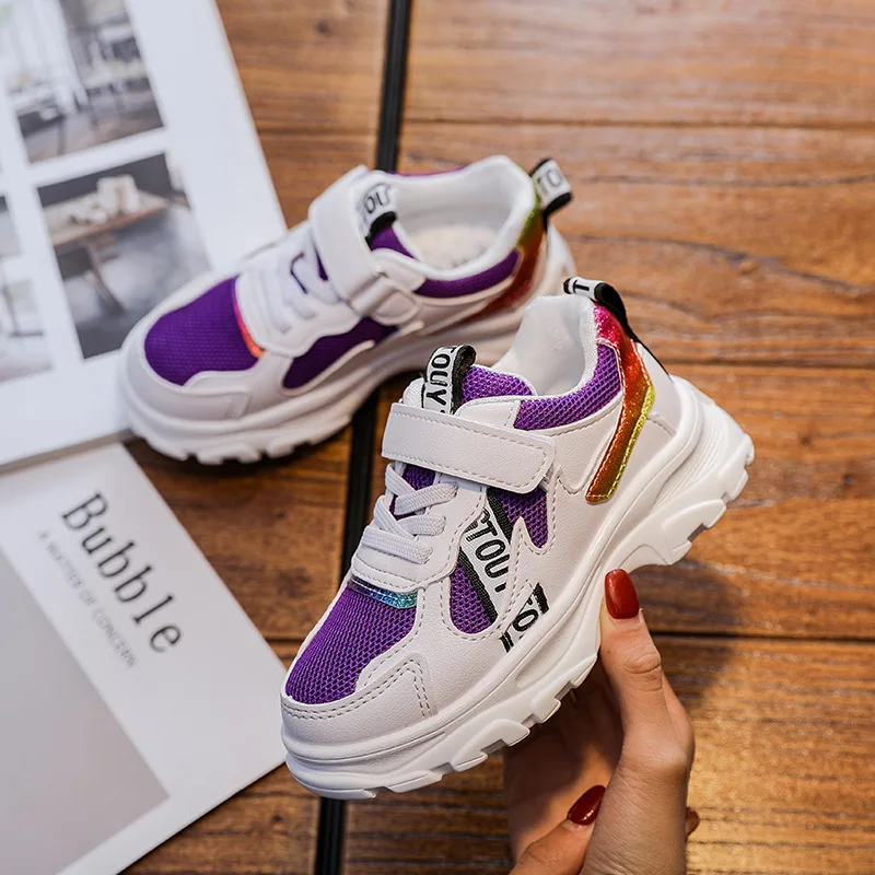

ULKNN Pink shoes for Children's Baby new outdoor children's sports shoes boys mesh breathable running girls casual shoes tide