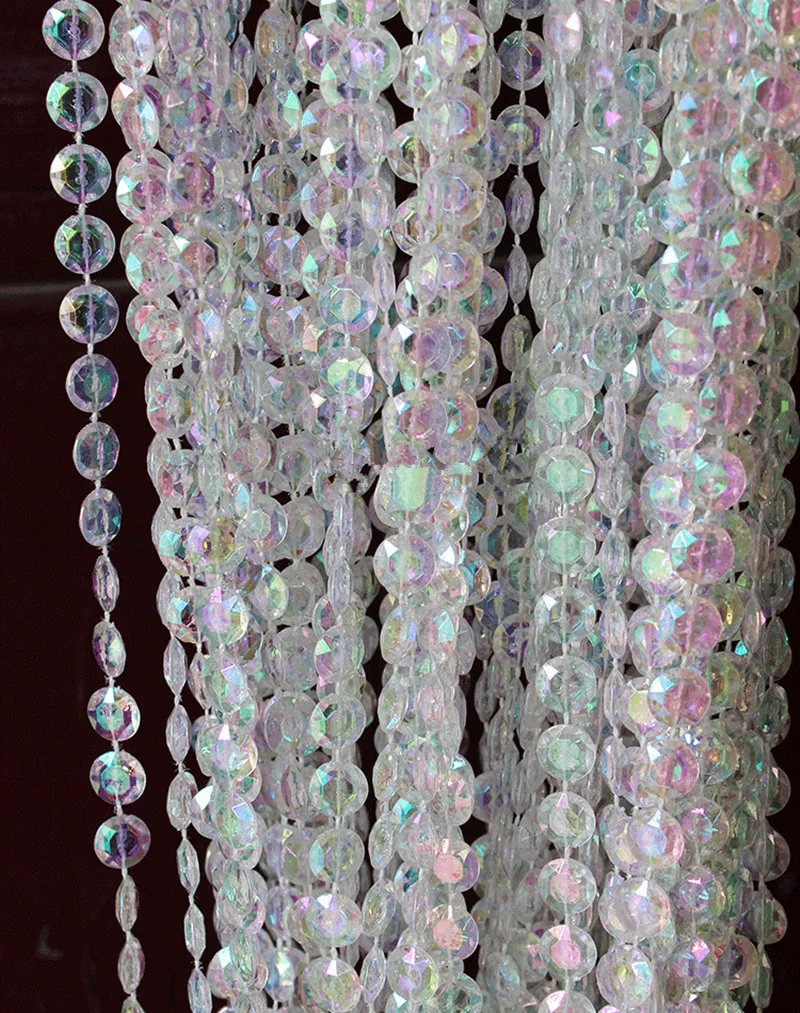 Acrylic Colorful Crystal Beads String Chain Beautiful Garland Strands