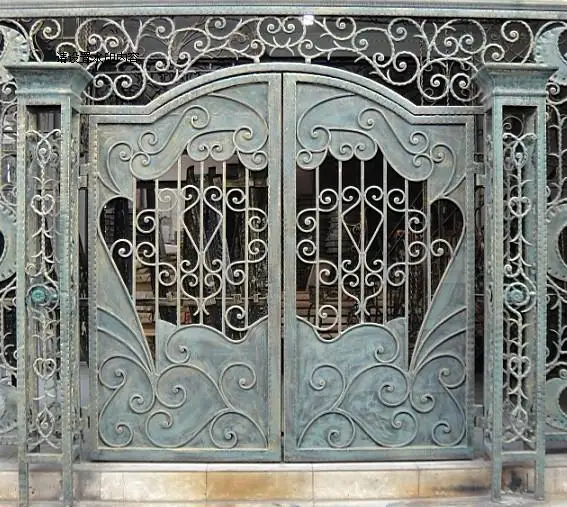 Luxury Iron Door Wrought Gates Double Luxury Iron Door Wrought Gates Double Security Entry