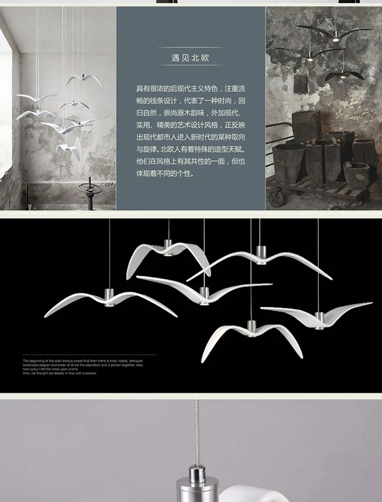 Ditoon Seagull Birds Pendant Light (13)