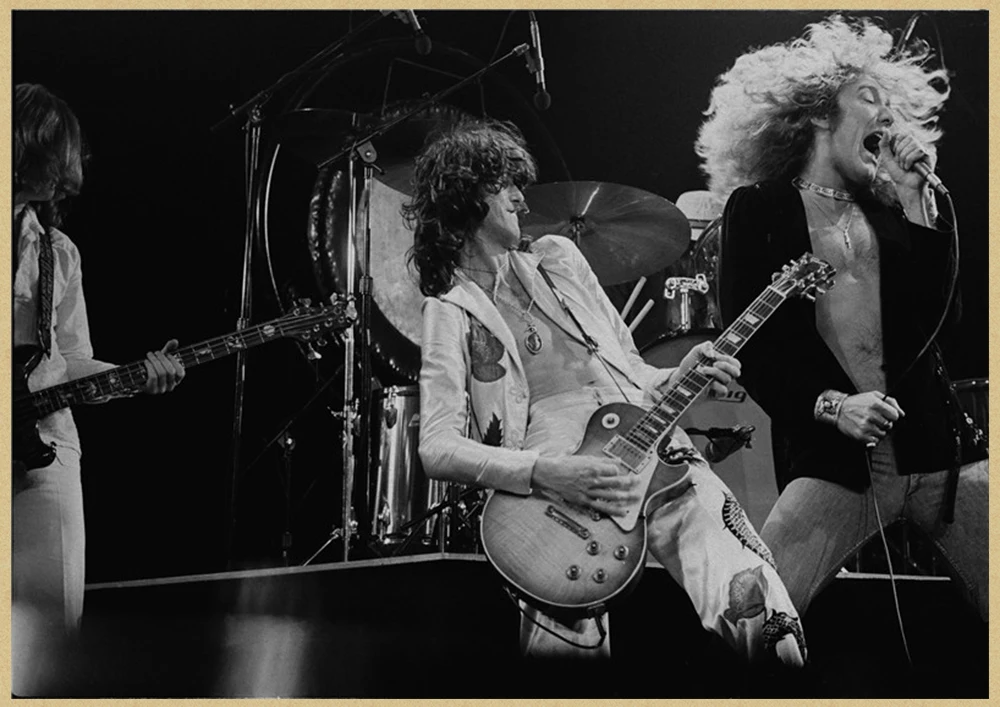 Led Zeppelin рок-музыка крафт-бумага постер для бара/Кафе Ретро плакат декоративной живописи