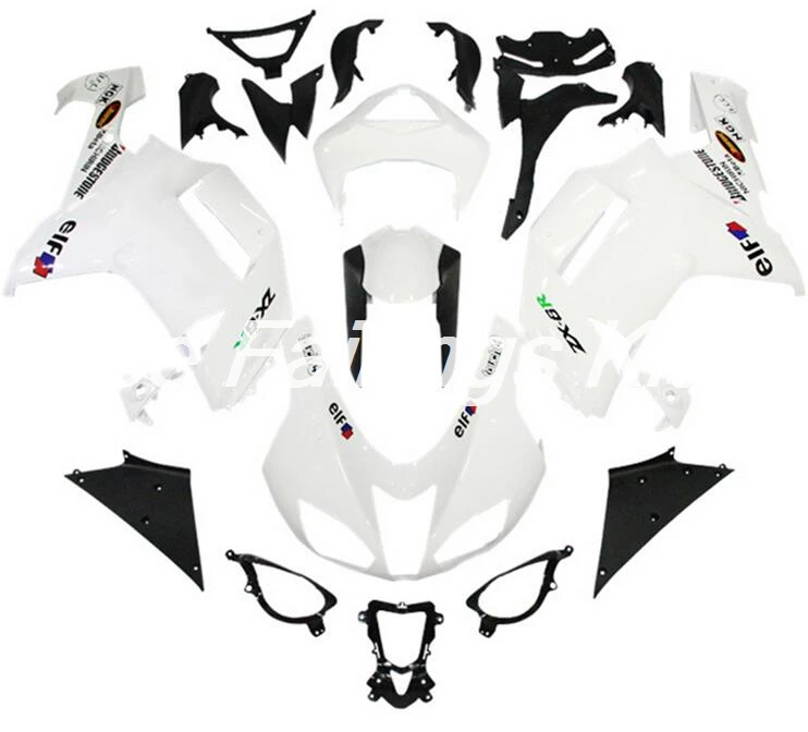 

New Abs Motorcycle Fairings Kit Fit for kawasaki Ninja ZX6R 636 2007 2008 07 08 6R ZX-6R Bodywork custom white elf