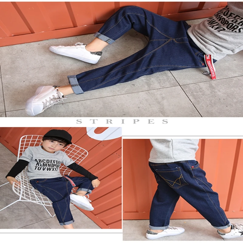 Baby Boys and childrens jeans Pants clothes In the spring and autumn South Korean style Radish jeans Stylish kids Clothing LRZLYX-A3 (7)