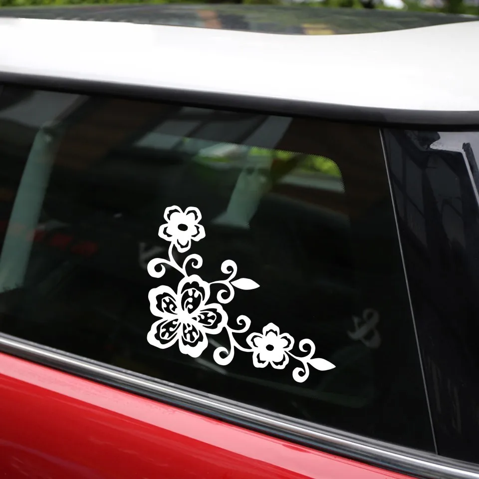 Cunymagos Flower Window Decoration Vinyl Decal Motorcycle Car Sticker Car Styling Fashion Car Body Window Decal Sticker 1612CM (7)