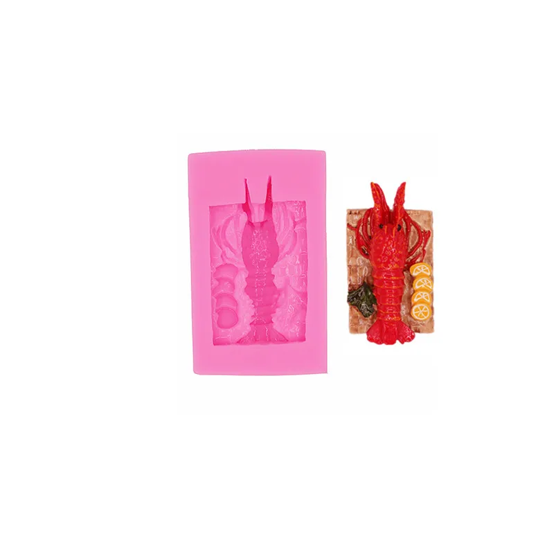 

Gadgets Lobster Silicone Mold - Food Safe Fondant Chocolate Candy Mold - Jewelry Resin Metal Clay Soap Melt Mold