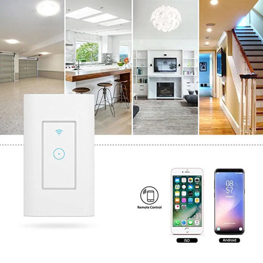BEESCLOVER умный Wifi настенный выключатель света сенсорный пульт дистанционного управления для Alexa Google Home Life US Plug