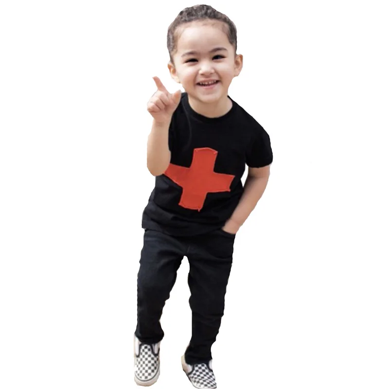 SOSOCOER/детская футболка лето г. Kikikids, футболка с перекрестным узором для мальчиков и девочек модные футболки с короткими рукавами для малышей Топы