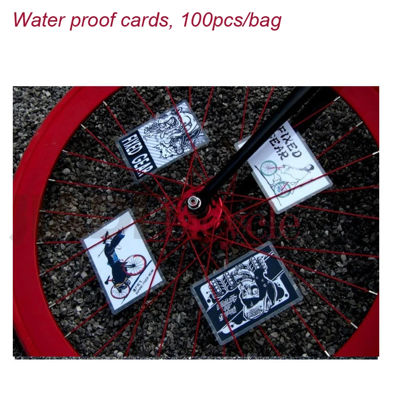 100 PCS Bicycle Spoke Cards In Alleycat Races DIY Bike Bling Spokes