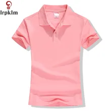 New 2018 Summer Brand Solid Polo Women Shirt Slim Short Sleeve camisa polo shirt polo femme Women Casual Shirts Clothing YY417