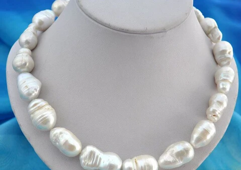 

Jew2605 baroque white reborn keshi pearl necklace (A0329)