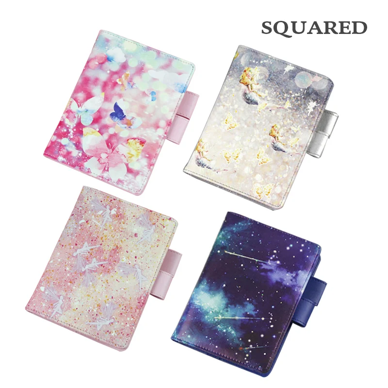 

A6 Hard Cover Simple Notepad Hand Book PU Diary Grid Squared Journal