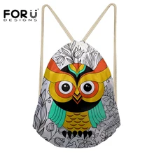 Forudesigns drawstring сумка спортивная Gym Sack милый мультфильм печати Фитнес сумка для Обувь для мальчиков Обувь для девочек Бег открытый рюкзак сумка