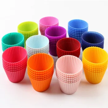

6 Pcs Puff Muffin Cup Colorful Round Shaped Silicon Cupcake Baking Molds Jelly Pudding Bakeware Baking Pastry Tools Puff Cup