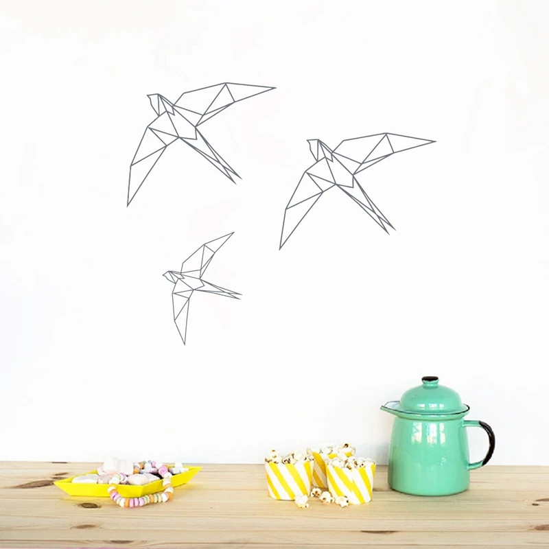 Origami Birds Wall Art Sticker Kid's Room Decor