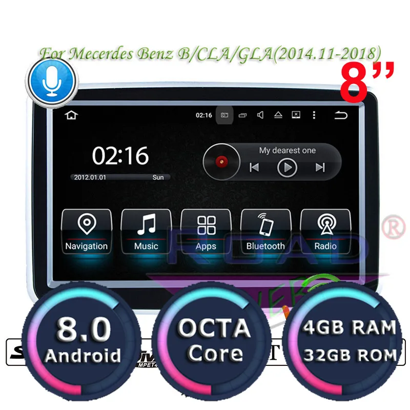 

Roadlover Android 8.0 Car Multimedia Player For Mecerdes Benz B CLA GLA(2014.11-2018) Stereo GPS Navigation Magnitol 2Din NO DVD