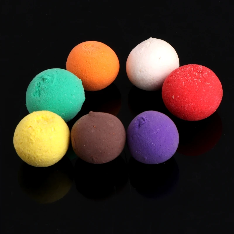 1 Box Fishing Smell Balls Feeder Carp Fishing Baits Smell Lures 7 Flavours 15g 14mm Fishing Ball Beads