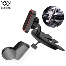 XMXCZKJ Suporte magnético para carro CD Slot Mount do telefone móvel Suporte para iPhone X 8 Magnet Stand Smartphone Celular GPS Acessórios GPS