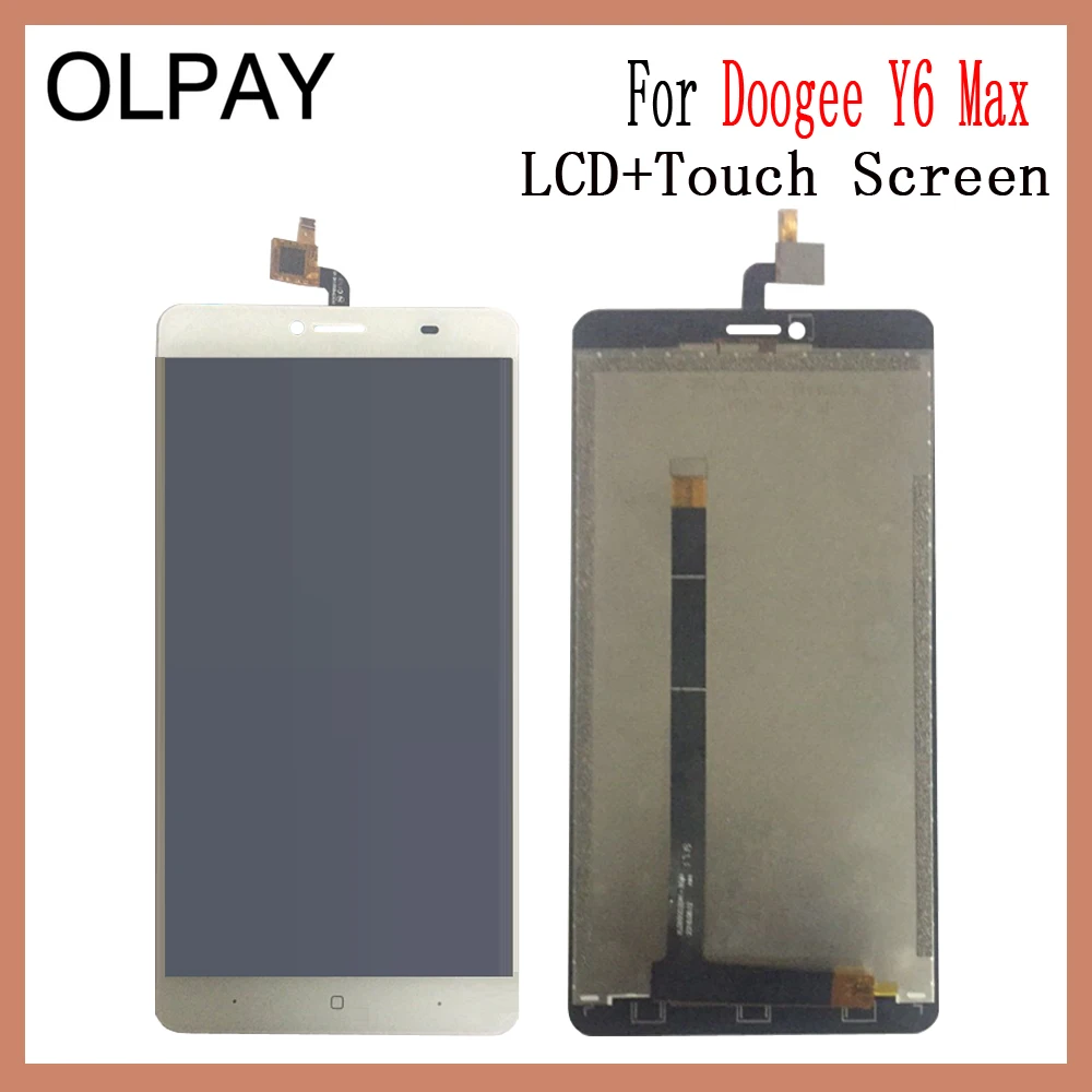 OLPAY 6,5 ''Для Doogee Y6 Max сенсорный экран дигитайзер панель запасные части сенсорный экран Переднее стекло объектив сенсор