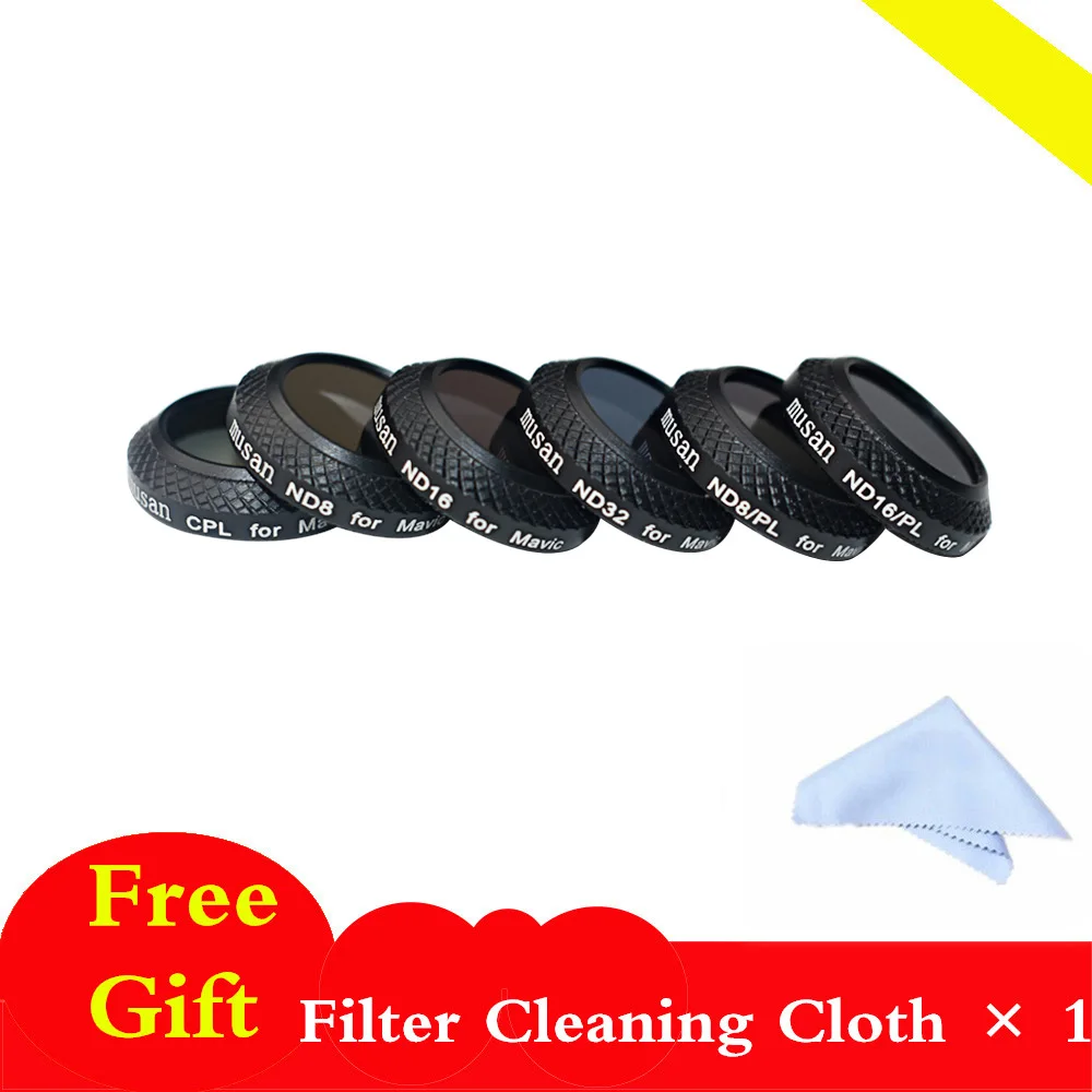 Koop CPL + ND8 + ND16 + ND32 + ND8 PL + ND16 PL voor Mavic Pro Multi Coated filter Kit voor DJI Mavic Pro Drone Quadcopter mavic pro accessoires