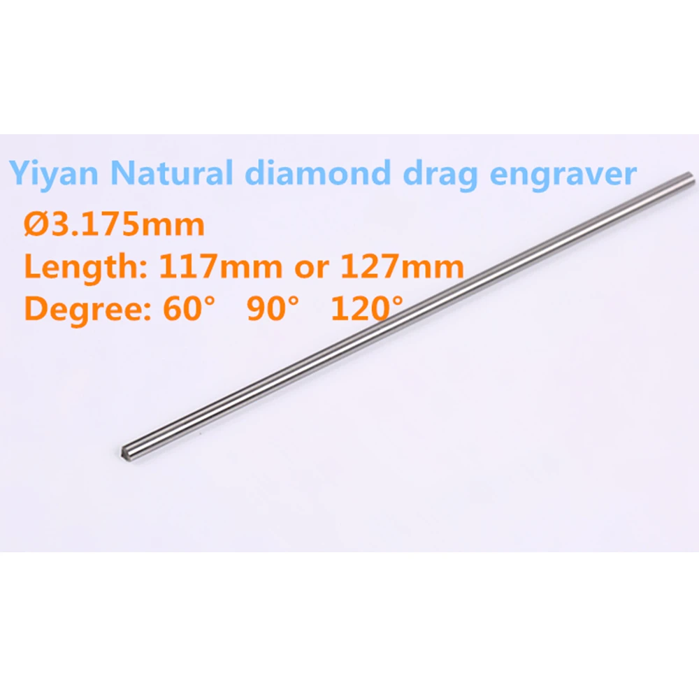 3.175mm shank natural diamond drag bit engraving tools for glass metal stone marble cnc machine use free shipping | Инструменты
