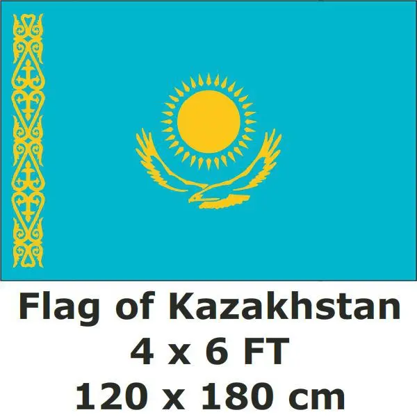Казахстан флаг 120x180 см 100D полиэстер большие казахские флаги и баннеры|kazakhstan flag|flags