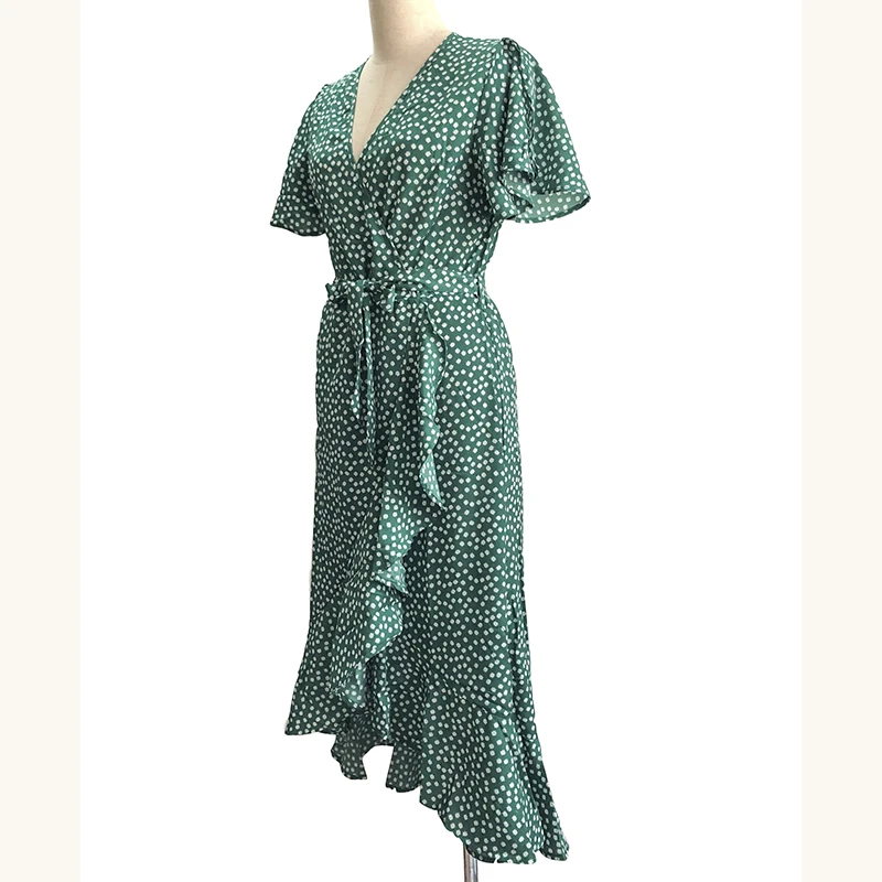 Women Summer Dress 2019 Boho Floral Print Women Long Dress V Neck Beach Maxi Dress Sexy Split Party Dresses Sundress Vestidos 011