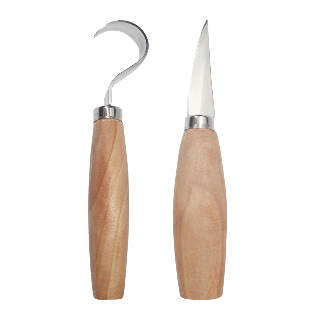 Spoon Carving Set Woodcarving Tool Crooked Cutter Hooked Whittling Cutter DIY