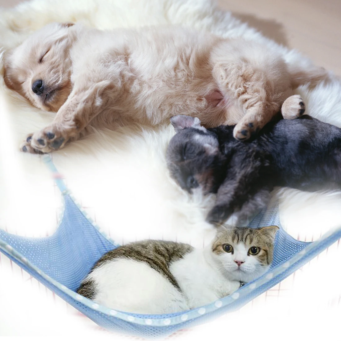 Cute Cats Summer Home hammock cataccessorie Portable Cats Pets Breathable Mesh Hammock Multifunction Cats Beds 3 Colors