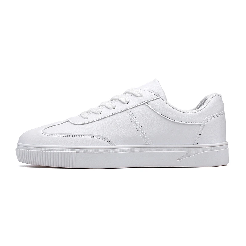

Men 2019 Casual PU Leather High Quality Shoes Lace-up Spring Autumn Solid Skateboard Shoes Big Size 39- 44 Free Drop Shipping