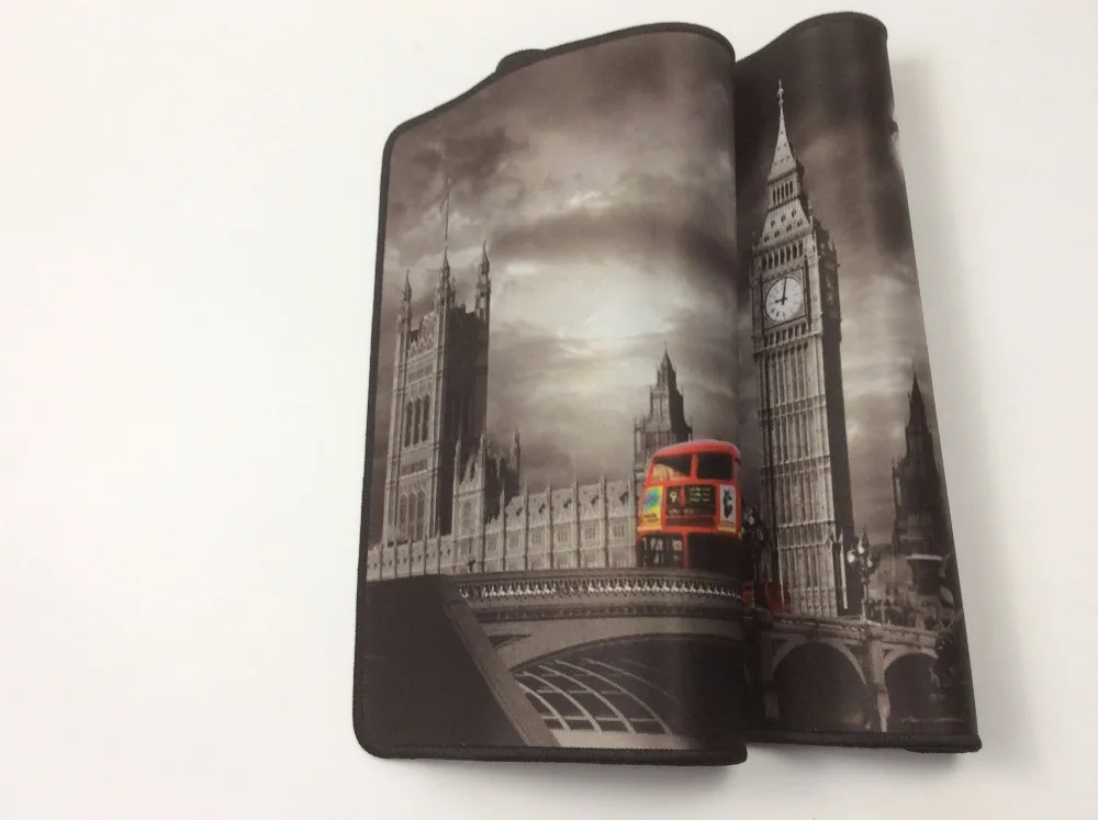 Mairuige London Landscape Bus Rug Anti-slip Mouse Diy Design Gamer Pc Large Gaming Laptop Mouse Pad Black Paint Rubber Mouse