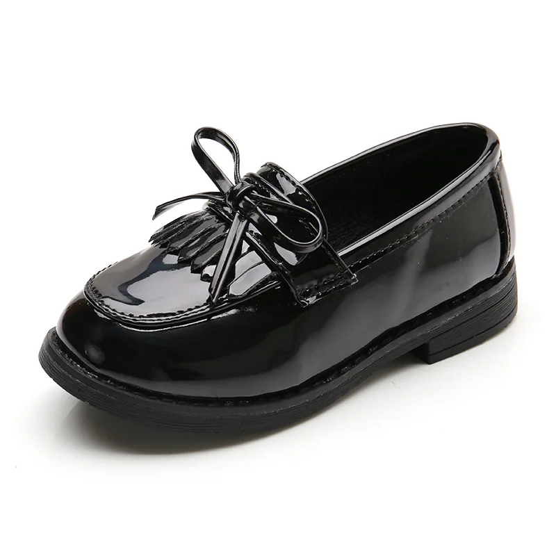 JUFOYU обувь для девочек Весна Девушки PU кожаные ботинки бахромой британский стиль детская повседневная обувь модные туфли принцессы