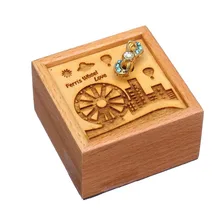 Clockwork Top мини-куб музыкальная деревянная коробка играть замок в небе коробка подарочная для взрослых и детей