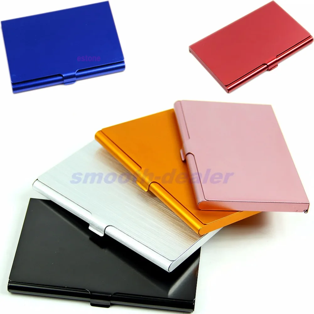universal pocket business name credit id card holder metal