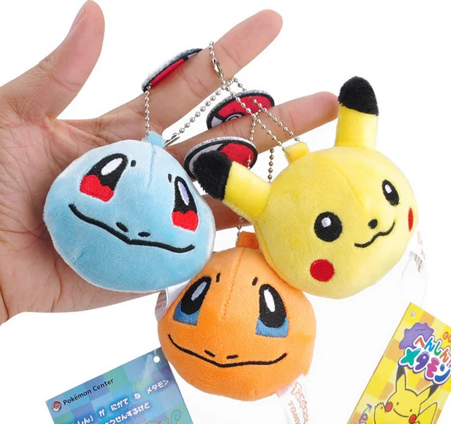 7CM Pikachu Plush Stuffed Toy Doll Kid's Party Keychain Gift Plush Toys Decor Pendant Toy B0893