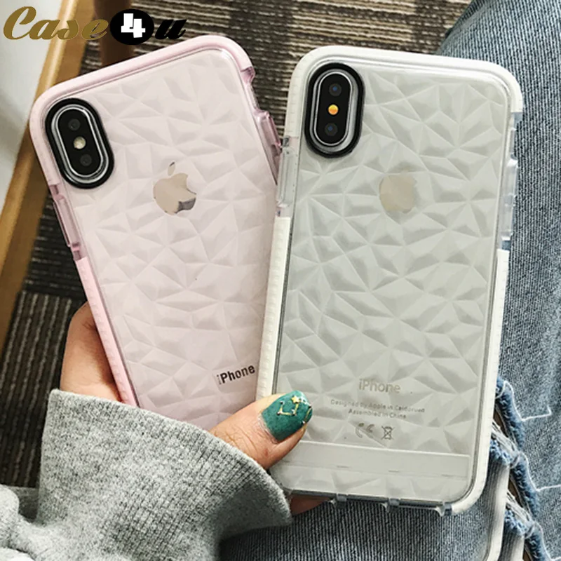 Flexible Diamond Texture Design Case for iphone X 10 XS