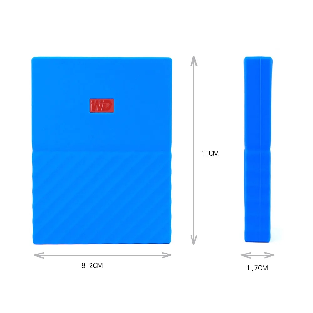 6-в-1 жесткого диска силиконовый чехол, жесткий диск чехол для того, чтобы предотвратить жесткий диск с длинными ногтями, подходит для Wd мой паспорт, размеры для возраста от 1/2 T