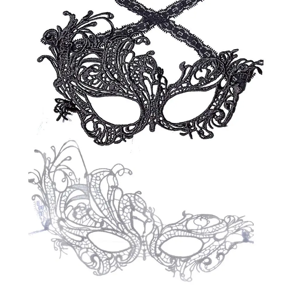 GF Black Lace W//Red Eye Masquerade Mask