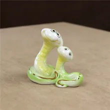Porcelain Viper Lovers Figurine Ceramic Snake Miniature Craft Ornament Accessories for Valentine’s Day Gift and Wedding Decor